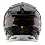 MX helma TroyLeeDesigns SE5 Carbon Helmet Torched Black Red 2025