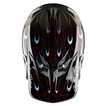 MX helma TroyLeeDesigns SE5 Carbon Helmet Torched Black Red 2025