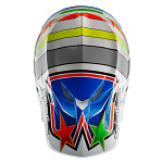 MX helma TroyLeeDesigns SE5 Composite Helmet Rays White Blue 2025