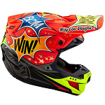 MX helma TroyLeeDesigns SE5 Composite Helmet Cosmic Explosion Red 2025
