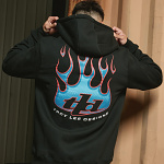 Pánská mikina TroyLeeDesigns Torched Pullover Hoodie Black