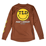 Dres na kolo TroyLeeDesigns Ruckus Long Sleeve Ride Tee Wheelies Chocolate