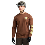 Dres na kolo TroyLeeDesigns Ruckus Long Sleeve Ride Tee Wheelies Chocolate