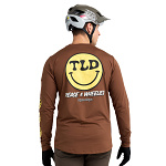Dres na kolo TroyLeeDesigns Ruckus Long Sleeve Ride Tee Wheelies Chocolate