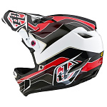 Integrální MTB helma TroyLeeDesigns D4 Polyacrylite Helmet MIPS Block Charcoal Red 2024