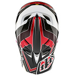 Integrální MTB helma TroyLeeDesigns D4 Polyacrylite Helmet MIPS Block Charcoal Red 2024