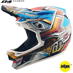 Downhill helma TroyLeeDesigns D4 Carbon Helmet MIPS Lowrider Blue 2025