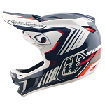 Integrální MTB helma TroyLeeDesigns D4 Polyacrylite MIPS Helmet Qualifier Blue White 2025