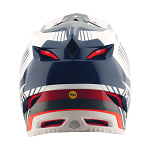 Integrální MTB helma TroyLeeDesigns D4 Polyacrylite MIPS Helmet Qualifier Blue White 2025