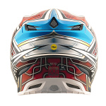 MX helma TroyLeeDesigns SE5 Carbon Helmet Lowrider Silver 2025