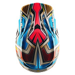 MX helma TroyLeeDesigns SE5 Carbon Helmet Lowrider Silver 2025