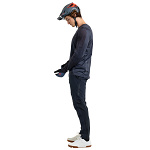 Zateplený dres na kolo TroyLeeDesigns Skyline CHILL LS Jersey Rockslide Obsidian