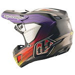 MX helma TroyLeeDesigns SE5 Carbon Helmet Stripes Black Purple 2026
