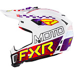 MX helma FXR Clutch Race Div MX Helmet White Purple Red 2026