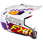 MX helma FXR Clutch Race Div MX Helmet White Purple Red 2026
