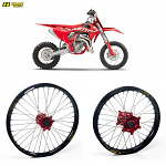 MX sada kol HaanWheels KTM SX65 GasGas MC65 25-.. Excel Black 14x1,6 + 12x1,6 / Red Hub
