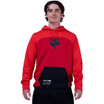 Pánská mikina FOX Fracture Paneled Pullover Fleece Red