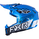 Dětská helma na motokros FXR Youth Clutch MX Helmet Blue White 2026