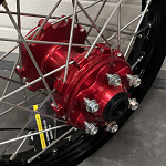 Sada kol HaanWheels Ducati DesertX - Excel Black 21x1,85 + 18x2,50 / Red Hub