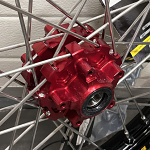 Sada kol HaanWheels Ducati DesertX - Excel Black 21x1,85 + 18x2,50 / Red Hub