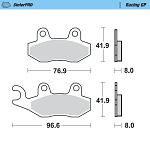 Brzdové destičky MotoMaster Brake Pads 919-12 Suzuki RM 87-95 + LTR Yamaha YZ 90-97 + YFZ450