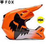 Dětská helma na motokros FOX V1 Youth Shield Helmet Flo Orange 2026