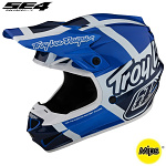 Dětská helma na motokros TroyLeeDesigns SE4 Youth Polyacrylite Quattro Blue 2024