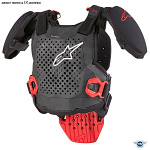Dětský chránič těla Alpinestars A-5 S V2 Chest Protector Youth Black White Red