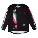 Dětský dres na kolo TroyLeeDesigns Youth Sprint Jersey Full Pull Black 2025
