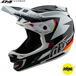 Downhill helma TroyLeeDesigns D4 Carbon Helmet MIPS Optic Black 2025