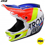 Downhill helma TroyLeeDesigns D4 Composite Helmet MIPS Qualifier White Blue