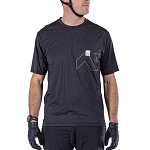 Dres na kolo Leatt MTB Trail 1.0 X-Flow Jersey Black 2025