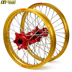Enduro sada kol HaanWheels Beta RR 13-24 - Excel Gold 21x1,6 + 18x2,15 / Red Hub