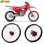 Enduro sada kol HaanWheels KTM EXC 24-.. GasGas EC 24-.. Excel Black 21x1,6 + 18x2,15 / Red Hub