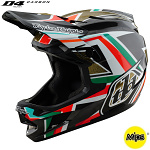 Downhill helma TroyLeeDesigns D4 Carbon Helmet MIPS Frames Black Gold 2025