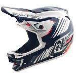 Integrální MTB helma TroyLeeDesigns D4 Polyacrylite MIPS Helmet Qualifier Blue White 2025