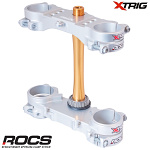Kompletní brýle XTRIG ROCS TECH Triple Clamps Kawasaki KX450F 19-26 KX250F 21-26 Silver