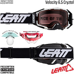 MX brýle LEATT Velocity 6.5 CRYZTAL White Rose Lens