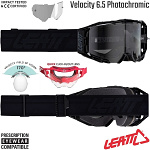 MX brýle LEATT Velocity 6.5 Photochromic Stealth Light Grey Adaptive
