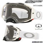 MX brýle Oakley Airbrake MX Tuff Blocks White