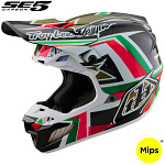 MX helma TroyLeeDesigns SE5 Carbon Helmet Labyrinth Black 2025