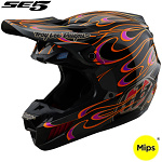 MX helma TroyLeeDesigns SE5 Composite Helmet Torched Black Gray 2025