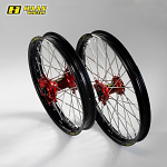 MX sada kol HaanWheels Honda CRF450R 02-12 CR250R 02-07 - Excel Blk 21x1,6 + 19x2,15 / Red Hub