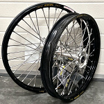 MX sada kol HaanWheels Honda CRF450R 13-.. - Excel Blk 21x1,6 + 19x2,15 / Silver Hub