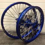 MX sada kol HaanWheels KTM SX85 Husqvarna TC85 25-.. - Excel Blue 19x1,4 + 16x1,85 / Blue Hub