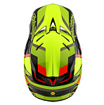 Náhradní kšilt helmy TroyLeeDesigns D4 Carbon Omega Black Yellow Visor 