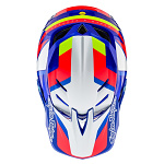Náhradní kšilt helmy TroyLeeDesigns D4 Composite Omega White Blue Visor 
