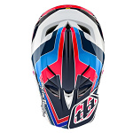 Náhradní kšilt helmy TroyLeeDesigns D4 Polyacrylite Block Blue White Visor 