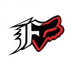 Nálepka FOX Racing F-head Sticker 4&quot; Black Red
