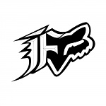Nálepka FOX Racing F-head Sticker 4&quot; Black